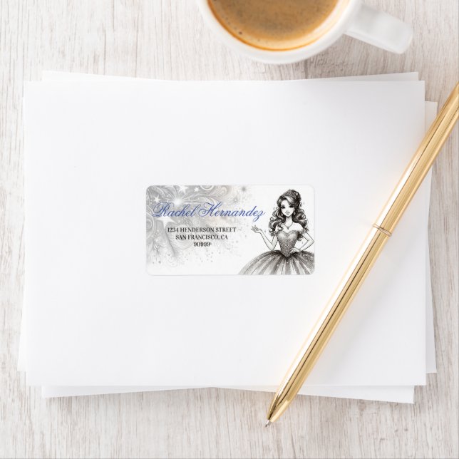 Crystal Quinceañera Girl Label (Insitu)