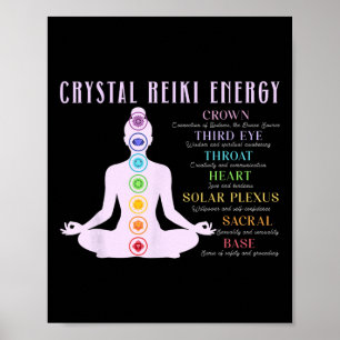 Crystal Reiki Energy Chakra Reiki Yoga Holistic He Poster