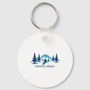 Crystal Ridge Wisconsin Ski Resort Skiing Skier Keychain