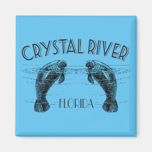 Crystal River Florida with Manatees Magnet