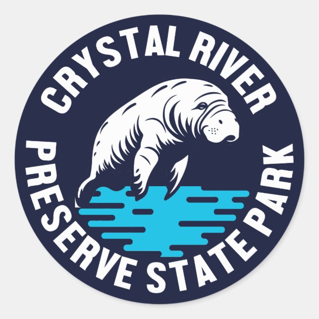 Crystal River Preserve State Park Classic Round Sticker (Front)