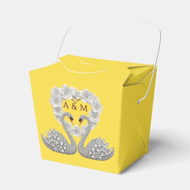 Crystal Romance Wedding Celebration Style Favor Box (Front Side)