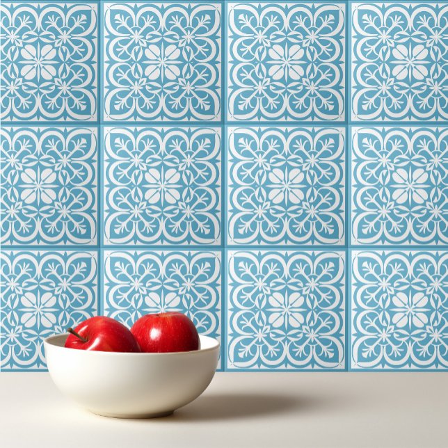 Crystal Sea blue pattern Portuguese Mediterranean  Tile (Creator Uploaded)