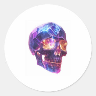 Crystal Skull Entity Classic Round Sticker