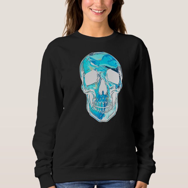 Crystal Skull in Blue Sweatshirt (Front)