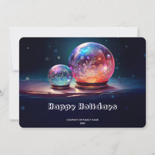 Crystal Snowballs Christmas Holiday Card