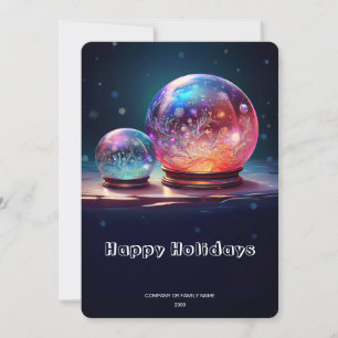 Crystal Snowballs Christmas Holiday Card
