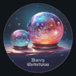Crystal Snowballs Christmas Holiday Sticker<br><div class="desc">Beautiful Crystal Snowballs Christmas Holiday Sticker</div>