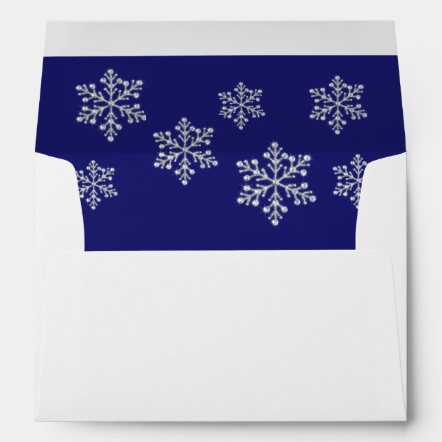 Crystal Snowflake 5X7 Envelope (blue) (Back (Bottom))