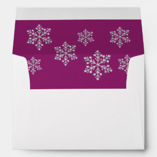 Crystal Snowflake 5X7 Envelope (magenta)