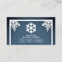 Crystal snowflake, Christmas Party Ticket Invite