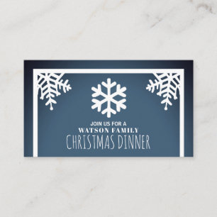 Crystal snowflake, Festive Invitation