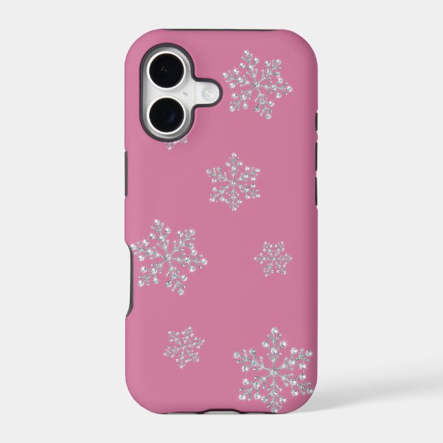 Crystal Snowflake iPhone 5 Case (pink) (Back)