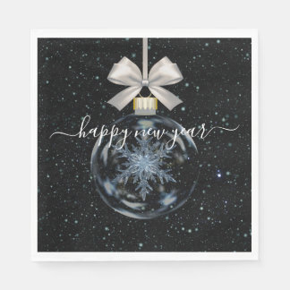 Crystal Snowflake New Year’s  Napkin