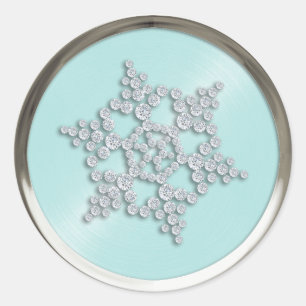 Crystal Snowflake on Aqua Seal