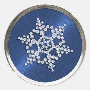 Crystal Snowflake on Blue Seal