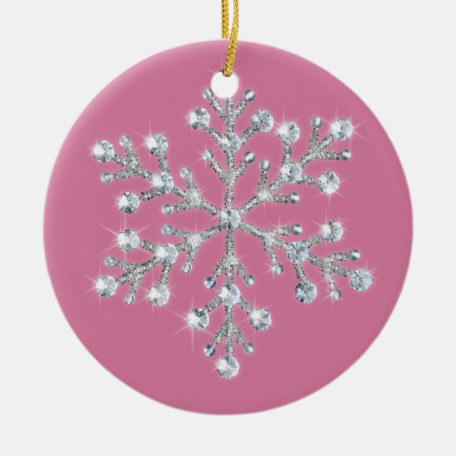 Crystal Snowflake Ornament (Front)