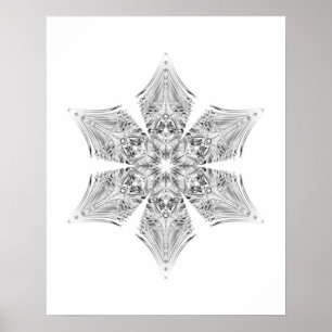 Crystal Snowflake Poster