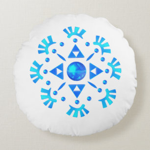 Crystal Snowflake Round Pillow