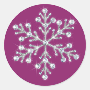 Crystal Snowflake Sticker (magenta)