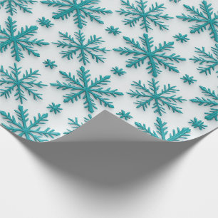 ❄ Crystal Snowflake Winter Repeat Tile ❄ Wrapping Paper