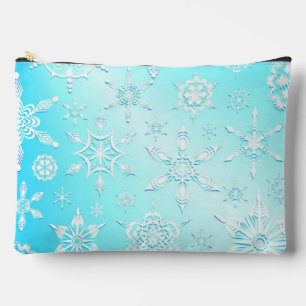 Crystal Snowflakes Pattern Accessory Pouch