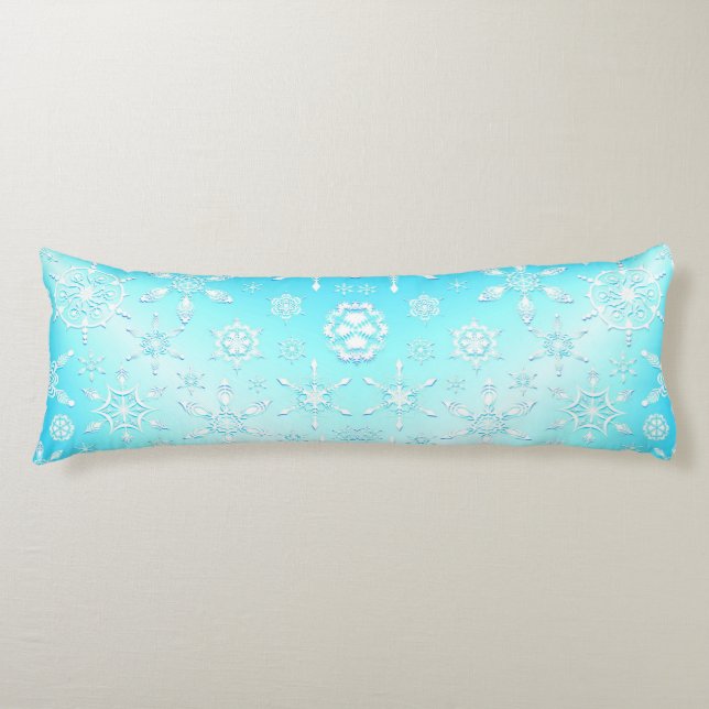 Crystal Snowflakes Pattern Body Pillow (Front)