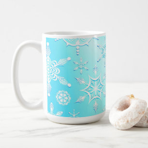 Crystal Snowflakes Pattern Coffee Mug