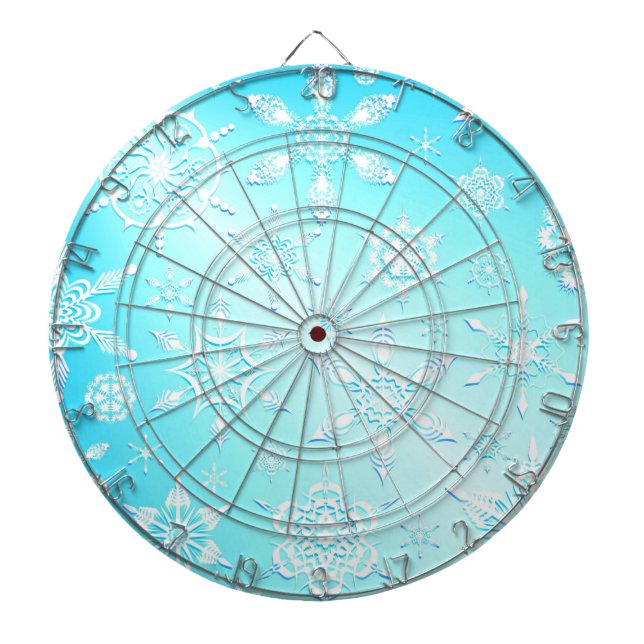 Crystal Snowflakes Pattern Dartboard (Front)