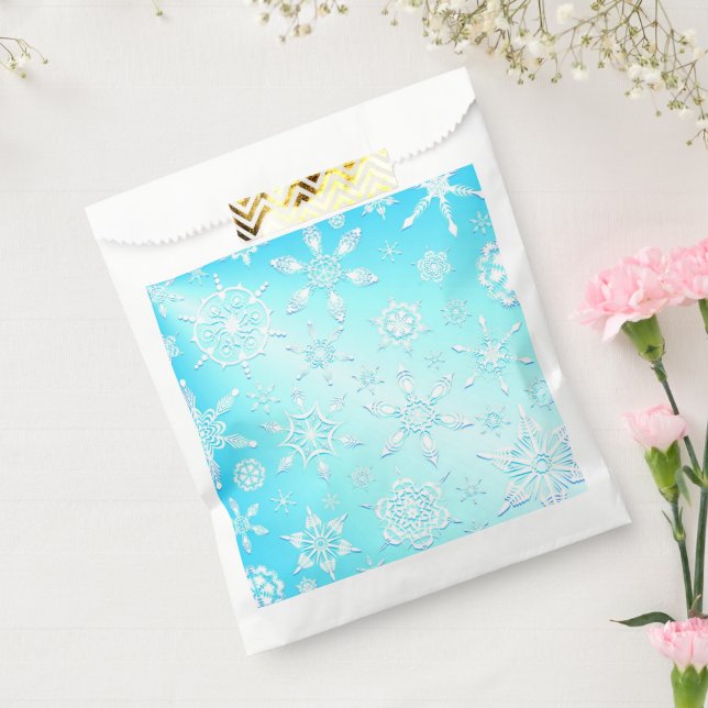 Crystal Snowflakes Pattern Favour Bag (Sealed)