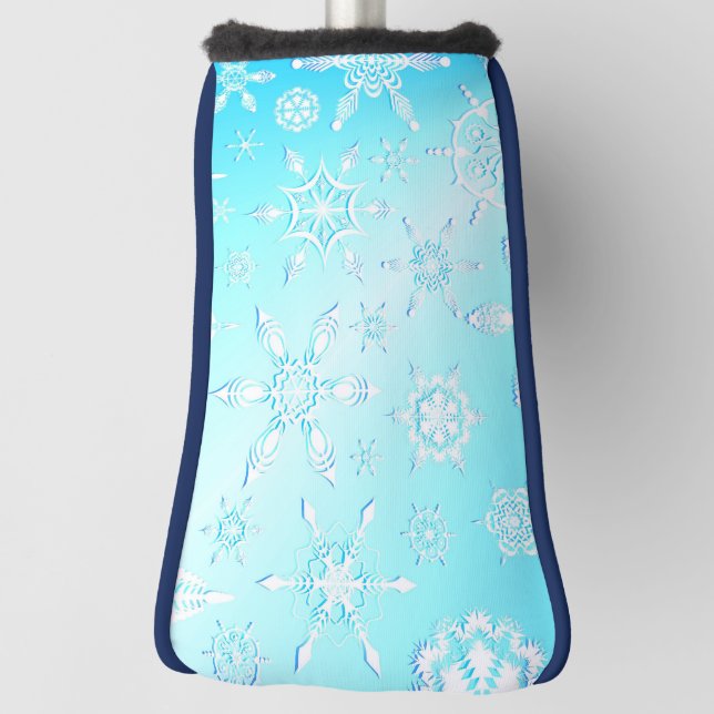 Crystal Snowflakes Pattern Golf Head Cover (Rotate 90)