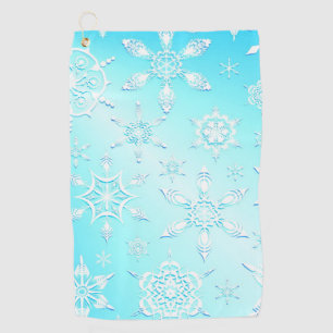 Crystal Snowflakes Pattern Golf Towel