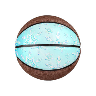 Crystal Snowflakes Pattern Mini Basketball
