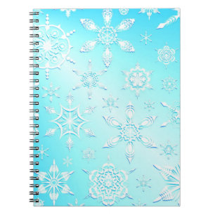 Crystal Snowflakes Pattern Notebook