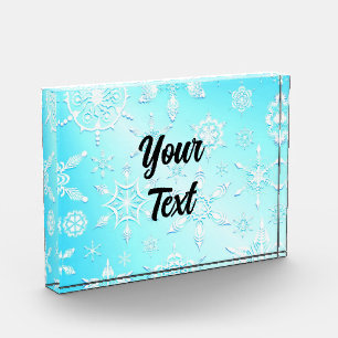 Crystal Snowflakes Pattern Photo Block