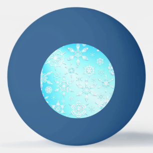 Crystal Snowflakes Pattern Ping Pong Ball
