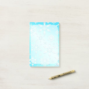 Crystal Snowflakes Pattern Post-it Notes