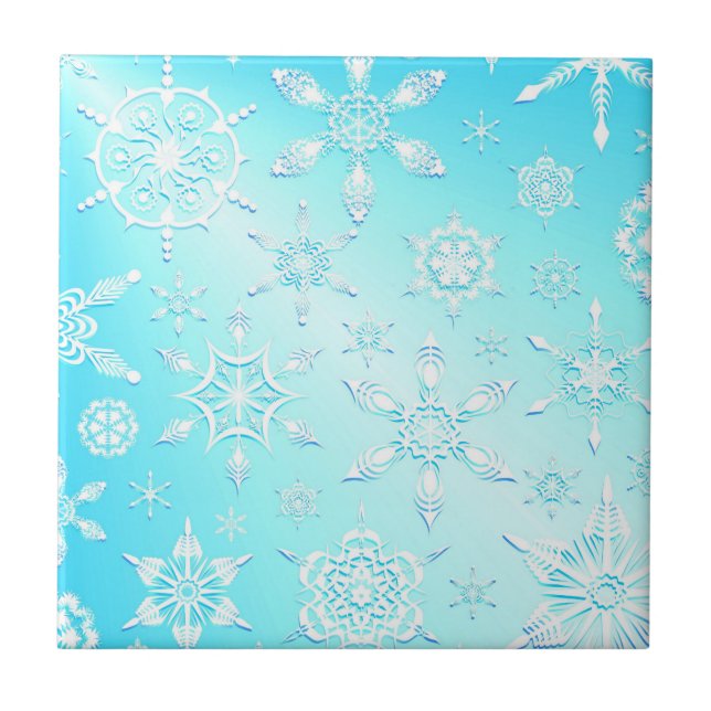 Crystal Snowflakes Pattern Tile (Front)