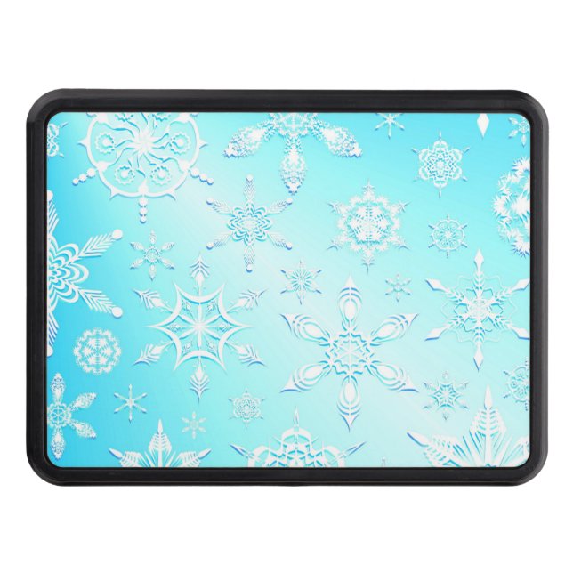 Crystal Snowflakes Pattern Trailer Hitch Cover (Front)