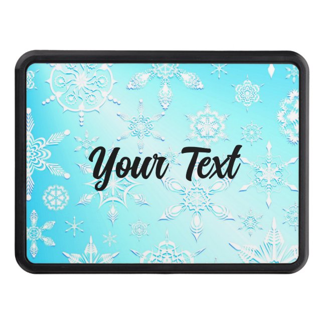 Crystal Snowflakes Pattern Trailer Hitch Cover (Front)