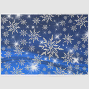crystal snowflakes tissue paper