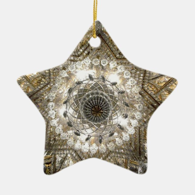 'Crystal' Star Ornament (Silver/Gold) (Front)
