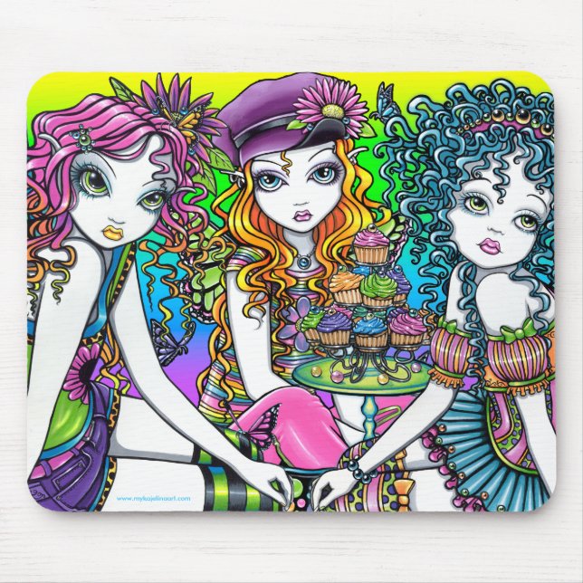 Crystal Sunny & Buttercup Rainbow Fairies Mousepad (Front)