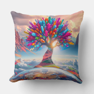 Crystal Sunrise Throw Pillow