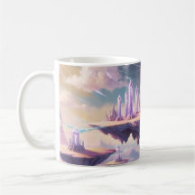 Crystal Temple Mug – Floating Fantasy Realm Coffee
