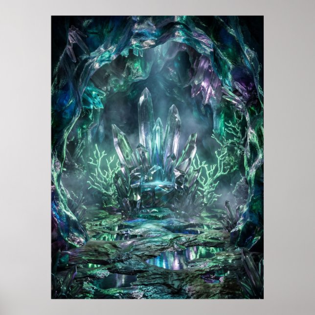 Crystal Throne Cavern Glow Poster (Front)