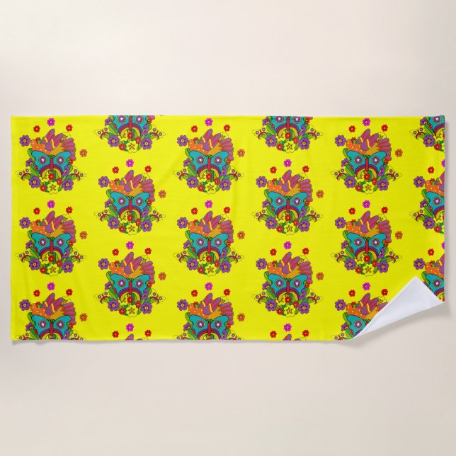 Crystal Tipps and Alistair Beach Towel (Front)