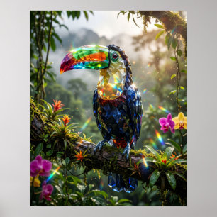 Crystal Toucan Rainforest Canopy Poster