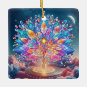 Crystal Tree Ceramic Ornament