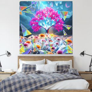 Crystal Tree of Light Canvas Print